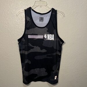NBA Black & Gray Camouflage Tank Top Medium